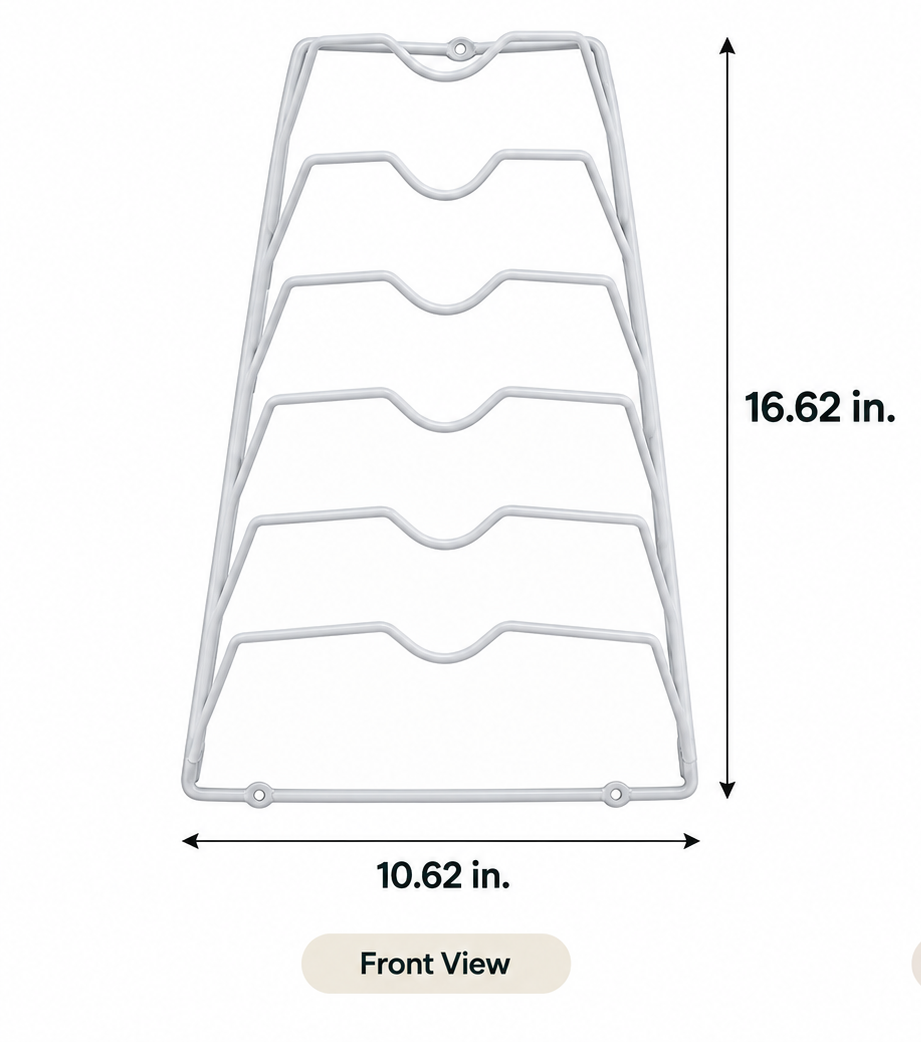 6-Tier Cabinet Lid Organizer