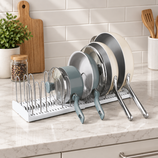 Adjustable Pan and Lid Organizer