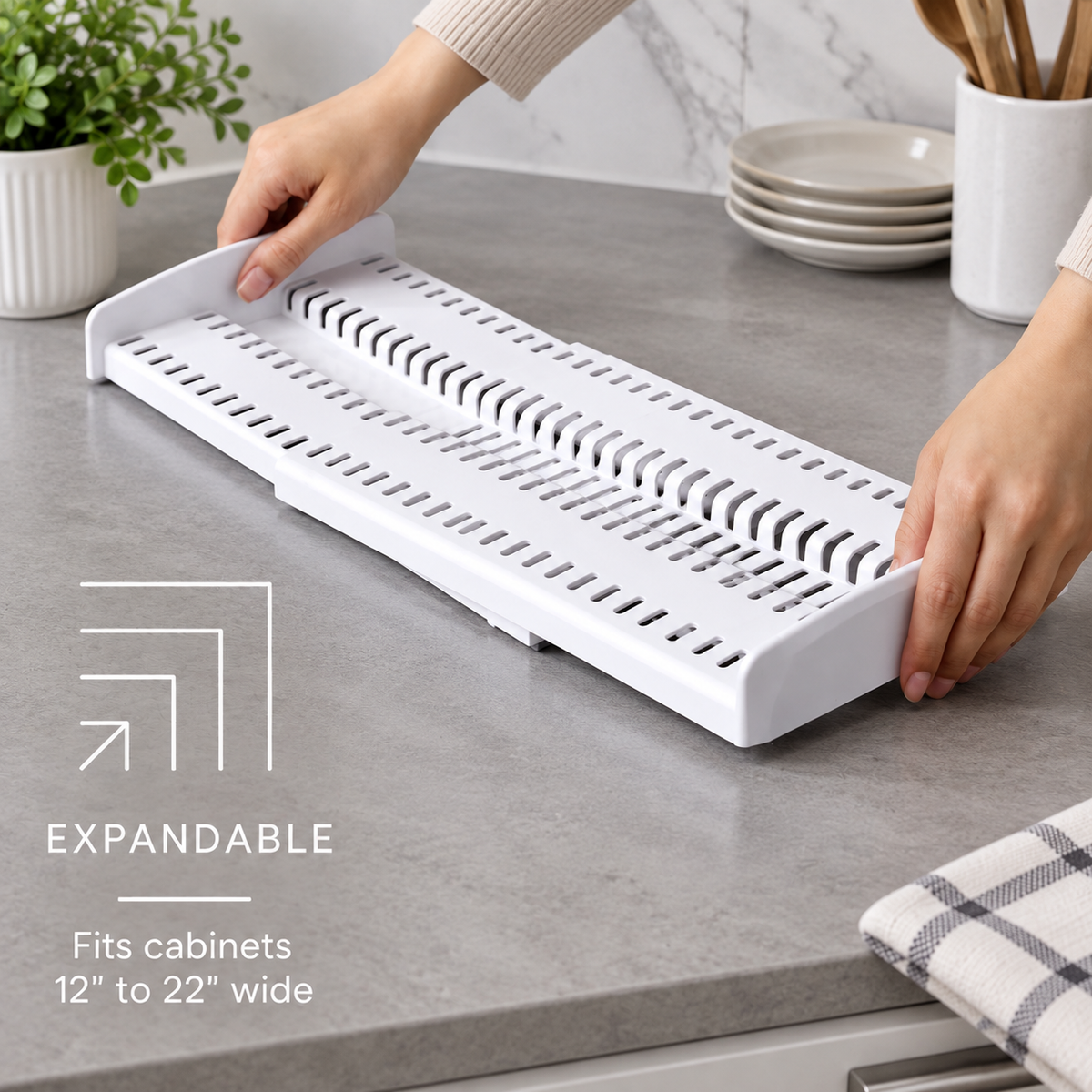 Adjustable Pan and Lid Organizer