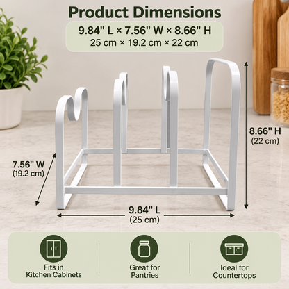 U-Shaped Pot Lid Organizer Rack